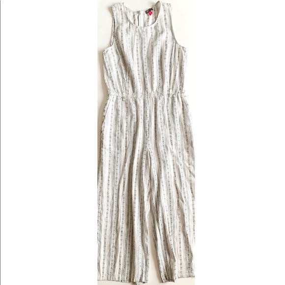 Vince Camuto Tropic Heat Woven Stripe Jumpsuit - Picture 3 of 4